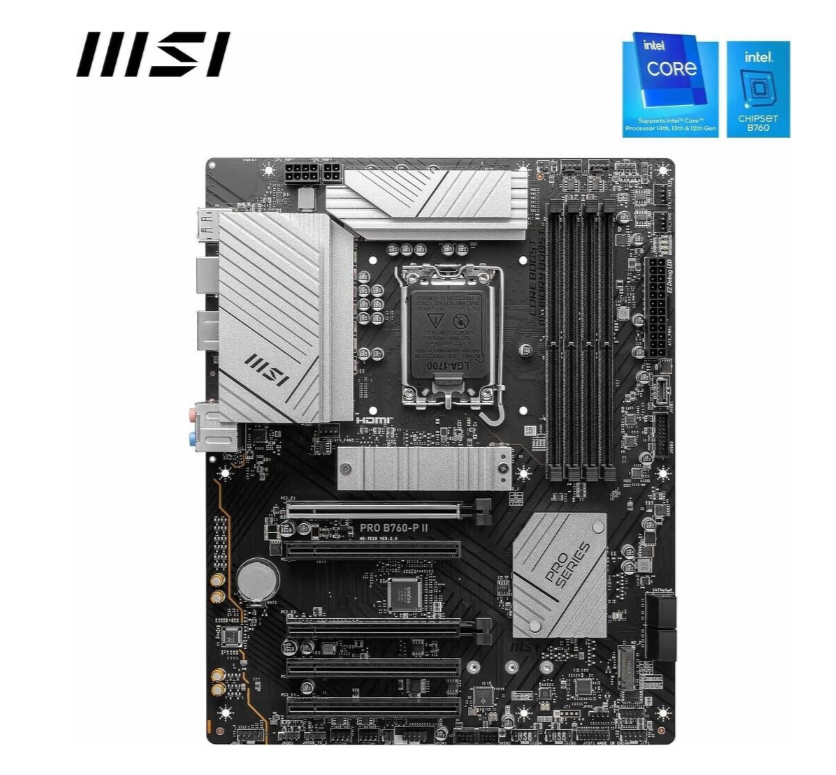 Carte Mère ATX Intel LGA 1700 DDR5 PCIe 4.0 MSI PRO B760‑P II photo 2
