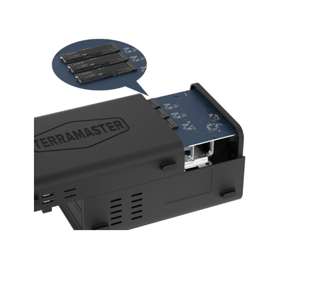 Boîtier DAS TerraMaster D5 Hybrid 5 Baies – 2 SATA + 3 M.2 NVMe, USB-C 10 Gbit/s photo 2