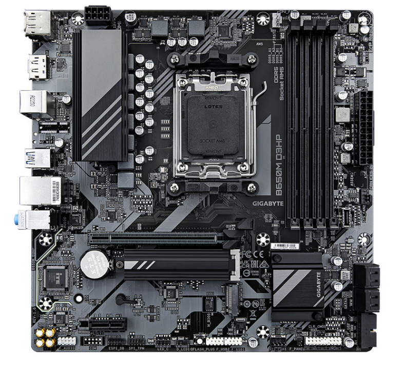 Carte Mère Micro‑ATX AMD AM5 DDR5 PCIe 4.0 GIGABYTE B650M D3HP photo 2