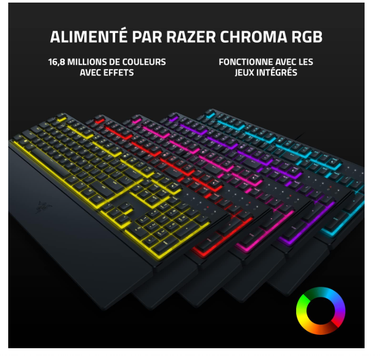 Clavier Gamer RGB USB AZERTY Razer Ornata V3 X photo 2