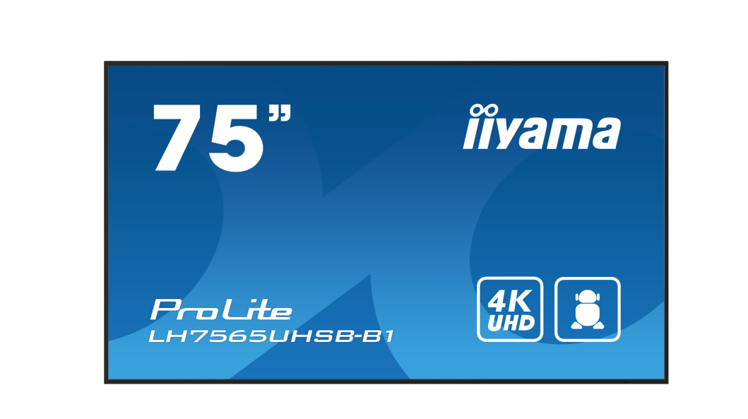 Moniteur Professionnel Affichage Dynamique 75" IIYAMA ProLite LH7565UHSB-B1 – 4K UHD – 800 cd/m² – Android 11 – 24/7 photo 2
