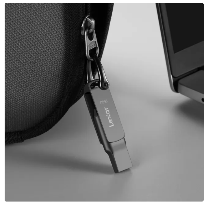 Clé USB 256 Go USB 3.2 Double Connecteur Type-C & Type-A Lexar JumpDrive D400 photo 4