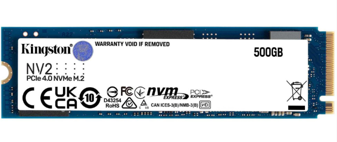 SSD Interne M.2 NVMe PCIe Gen4 500 Go Kingston NV2 photo 2
