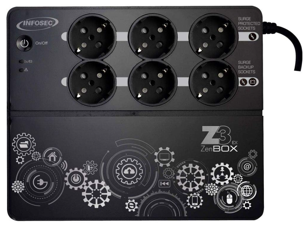 Onduleur Compact 1000 VA 4 Prises Secourues + 4 Protégées Infosec Z3 ZenBox EX photo 2