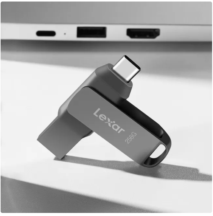 Clé USB 256 Go USB 3.2 Double Connecteur Type-C & Type-A Lexar JumpDrive D400 photo 3