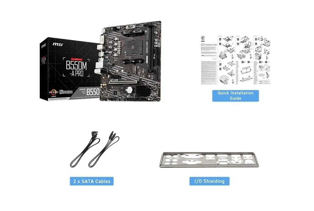 Carte Mère Micro‑ATX AMD AM4 DDR4 PCIe 4.0 MSI B550M‑A PRO photo 7