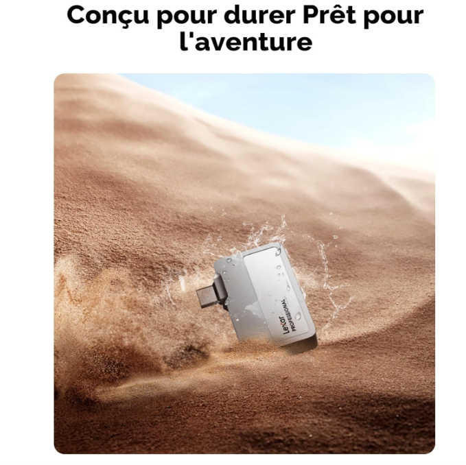 SSD Portable 2 To Haute Vitesse USB Lexar Professional GO photo 6