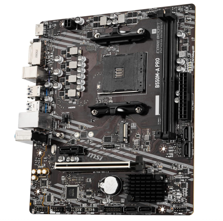 Carte Mère Micro‑ATX AMD AM4 DDR4 PCIe 4.0 MSI B550M‑A PRO photo 3