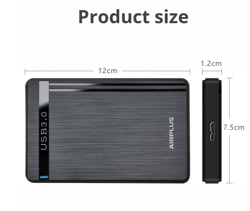 Boîtier Disque Dur Externe USB 3.0 SATA 2.5" Airplus TN05 photo 4