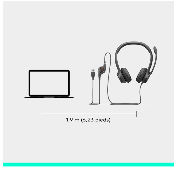 Casque Micro USB Logitech H390 – Noir photo 7