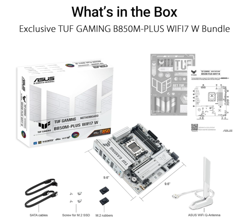 Carte Mère Micro‑ATX AM5 DDR5 Wi‑Fi 7 PCIe 5.0 ASUS TUF Gaming B850M‑PLUS WIFI7 photo 6