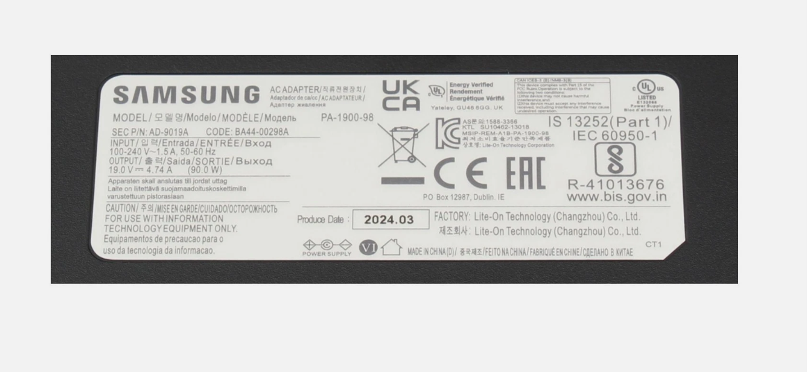 Chargeur Original 90W Samsung 19V 4.74A pour PC Portable photo 4