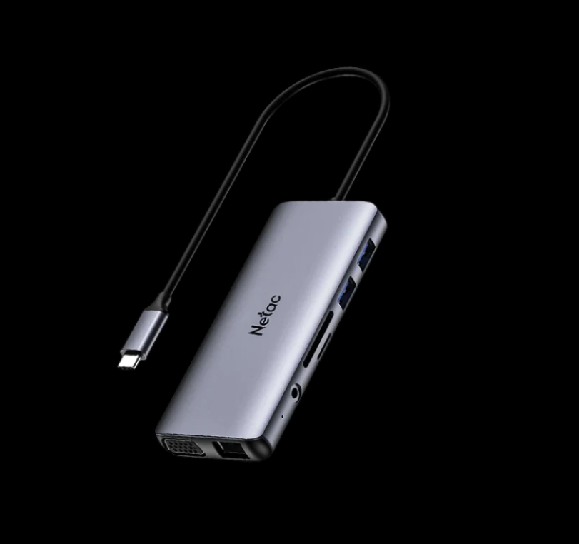 Netac WF15 11-in-1 Type-C Multi Media Docking Station – USB-C – HDMI 4K – VGA – Gigabit RJ45 – PD 100W photo 3
