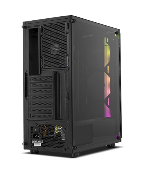 Boîtier Gaming Moyen Tour RGB avec fenêtre Hybrok ASTRO ARGB Noir photo 3