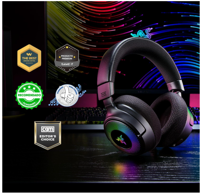 Casque Gaming Sans Fil Bluetooth RGB Razer Kraken V4 photo 3