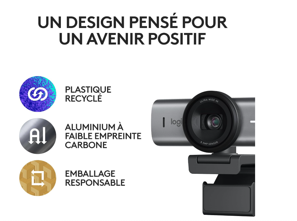 Webcam Logitech MX Brio 4K Ultra HD avec HDR et IA photo 3