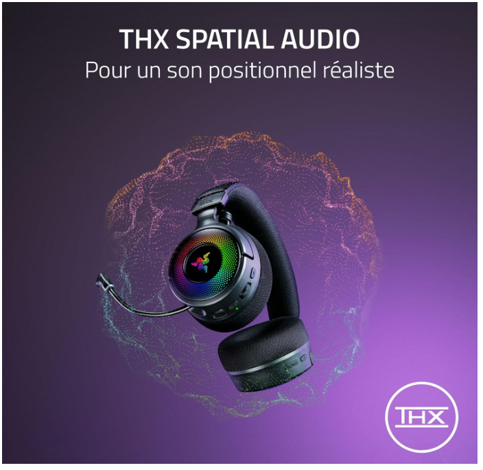 Casque Gaming Sans Fil Bluetooth RGB Razer Kraken V4 photo 7