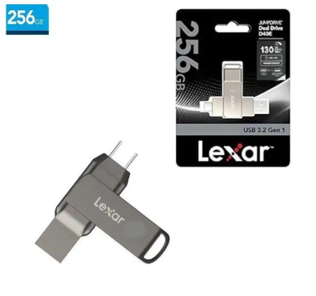 Clé USB 256 Go USB 3.2 Double Connecteur Type-C & Type-A Lexar JumpDrive D400 photo 2