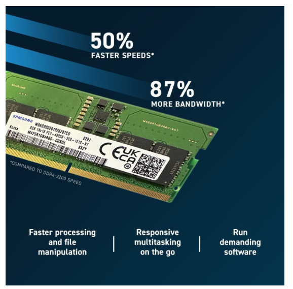 Samsung SO-DIMM DDR5 8 Go 5600 MHz – Mémoire RAM pour PC Portable photo 2