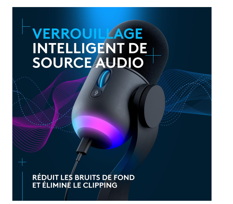 Logitech Yeti GX Dynamic RGB Gaming Noir photo 5