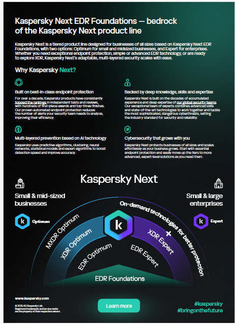 Kaspersky Next EDR Foundations – Solution de sécurité des terminaux pour entreprises photo 4