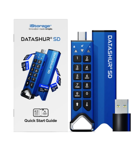 Clé USB Sécurisée iStorage datAshur SD – Chiffrement AES-XTS 256 bits et code PIN photo 2