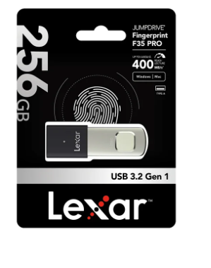Clé USB Sécurisée Biométrique Lexar JumpDrive Fingerprint F35 Pro 256 Go photo 7