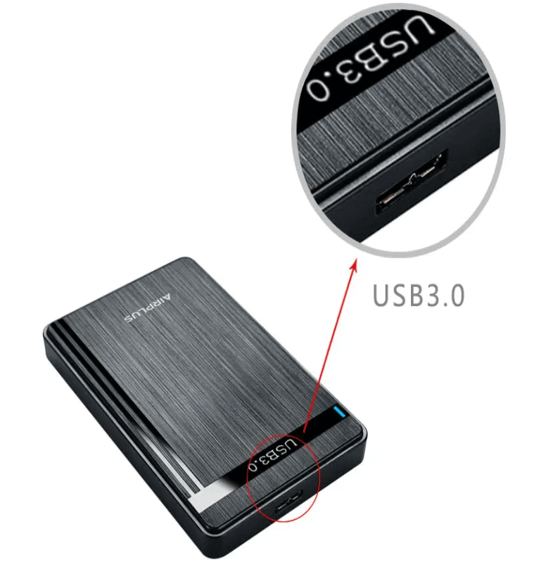 Boîtier Disque Dur Externe USB 3.0 SATA 2.5" Airplus TN05 photo 3