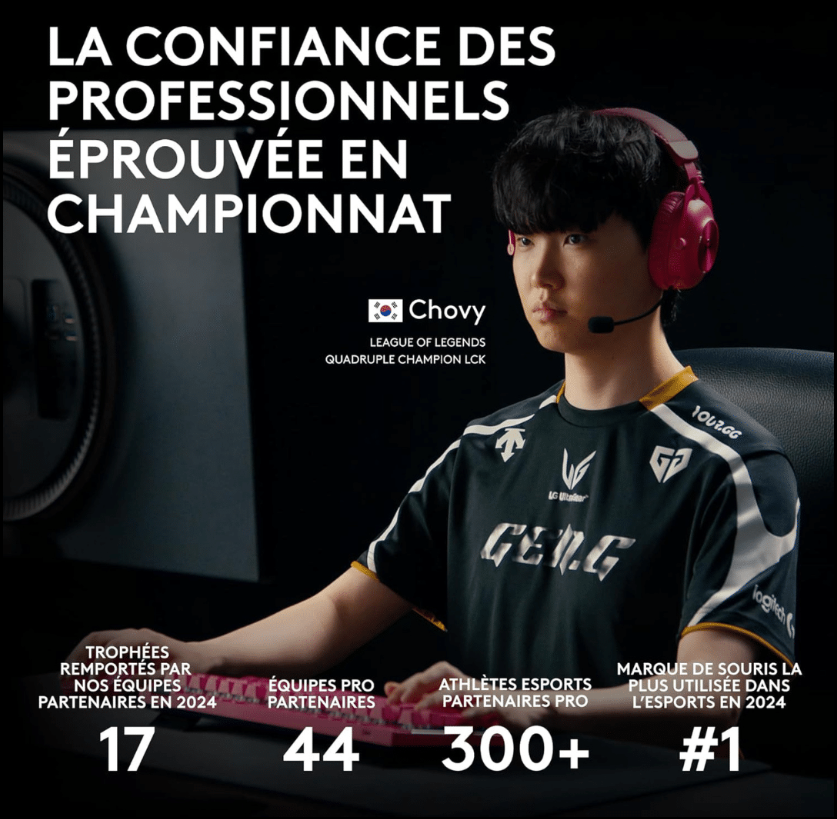 Souris Gaming Sans Fil 32000 DPI LIGHTSPEED Logitech PRO 2 photo 7