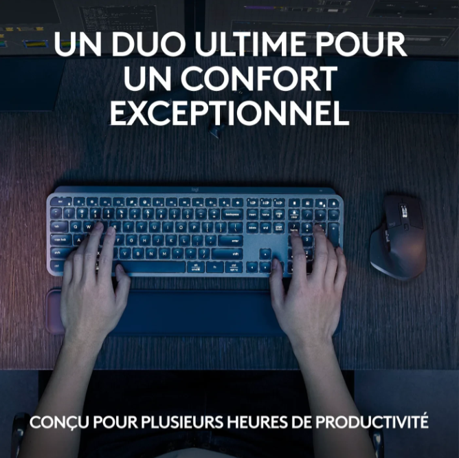 Pack Clavier + Souris Sans Fil Sécurisé Logitech MX Keys Combo for Business Gen 2 photo 3