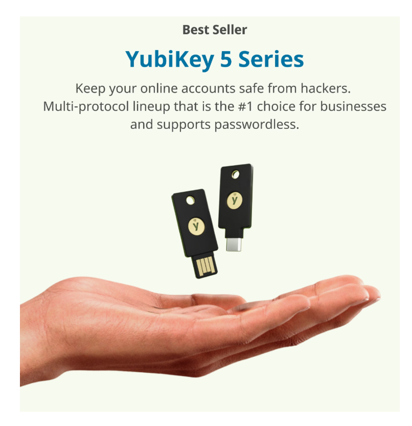 Yubico YubiKey 5 NFC – Clé de sécurité USB-A et NFC pour authentification MFA photo 3