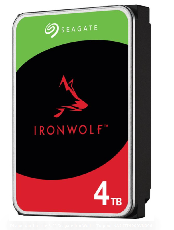 Disque Dur Interne 3.5" Seagate IronWolf 4 To NAS photo 3