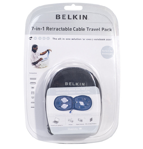7-in-1 RetractaKit de Voyage Belkin 7-en-1 Câbles Rétractablesble Cable Travel Pack photo 2