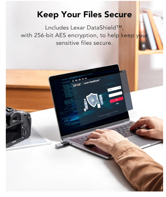 Clé USB Sécurisée Biométrique Lexar JumpDrive Fingerprint F35 Pro 64 Go photo 6
