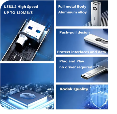 Clé USB 3.2 Haute Vitesse Métal HP 32 Go photo 5