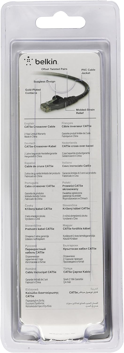 Câble Réseau Croisé Belkin RJ45 CAT5e 3m photo 2