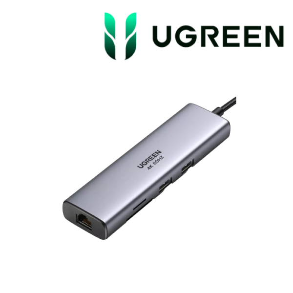 Hub USB-C UGREEN 7 en 1 – HDMI 4K / RJ45 / PD 100W photo 2