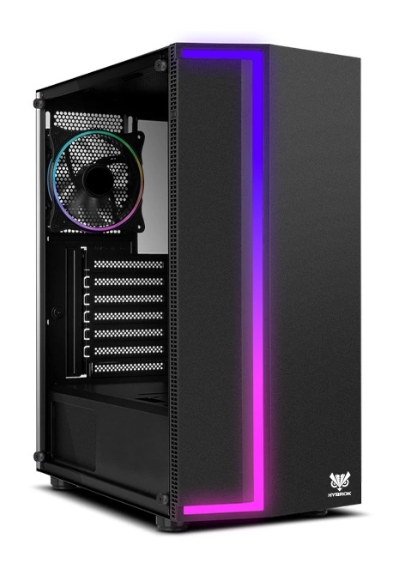 Boîtier Gaming Moyen Tour RGB avec fenêtre Hybrok ASTRO ARGB Noir