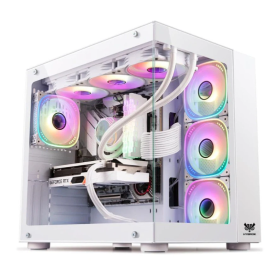Boîtier Gaming Moyen Tour ARGB Blanc avec 4 ventilateurs Hybrok GHOST