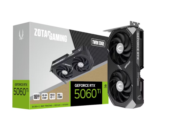 Carte Graphique 16 Go GDDR7 DLSS4 Twin Edge ZOTAC GAMING GeForce RTX 5060 Ti