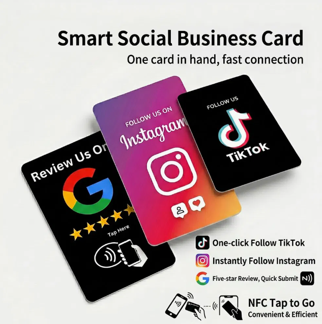 Carte de Visite Intelligente NFC Personnalisable avec QR Code