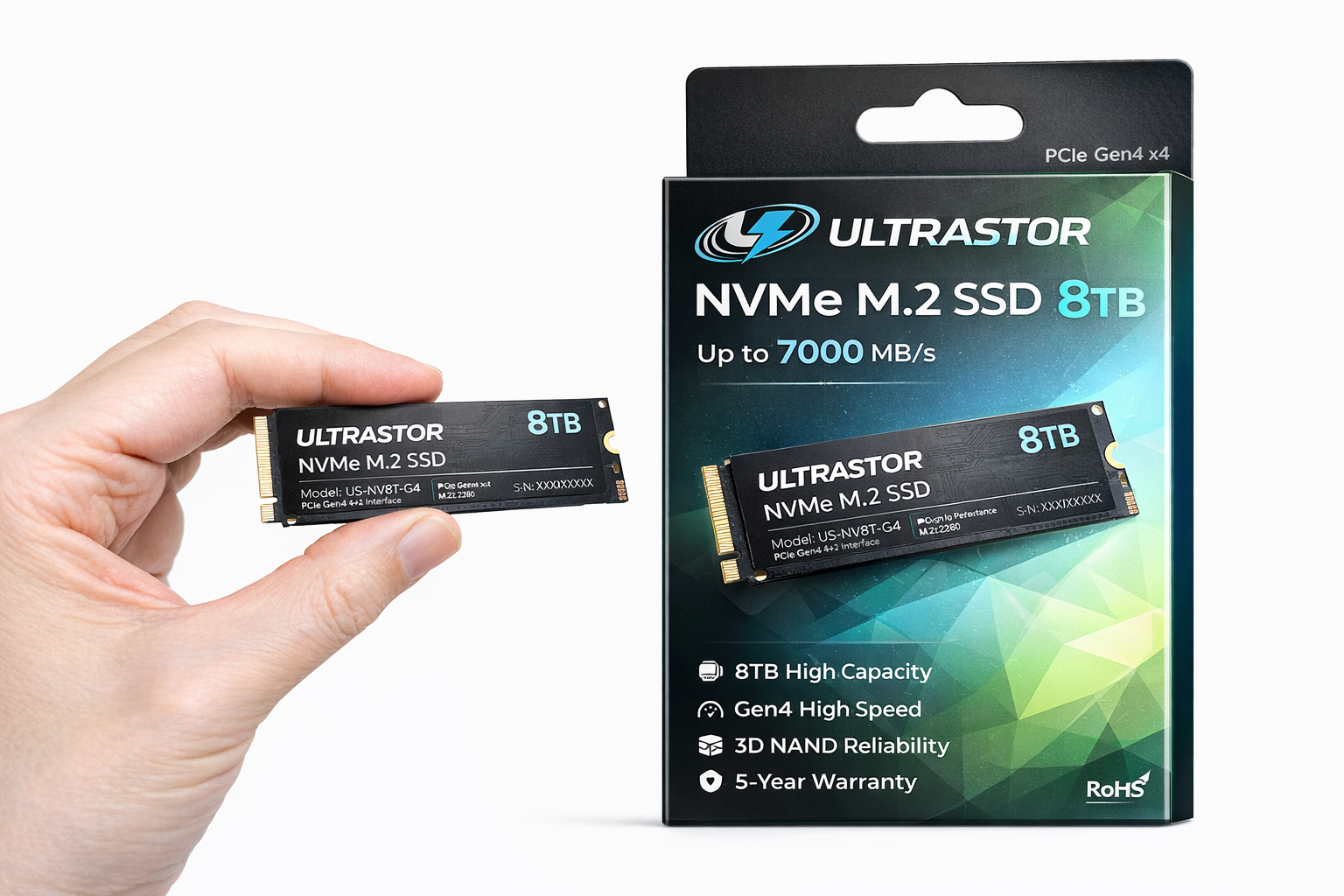SSD NVMe M.2 ULTRASTOR Pro 8 To PCIe Gen5