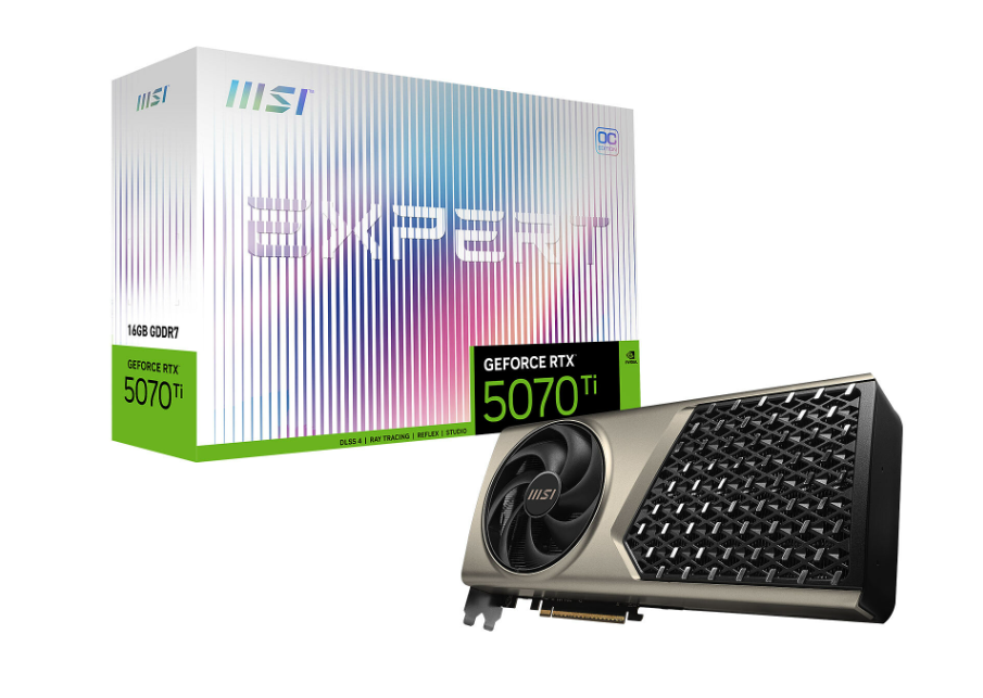 Carte Graphique Gaming & Création 16 Go GDDR7 MSI GeForce RTX 5070 Ti 16G EXPERT OC